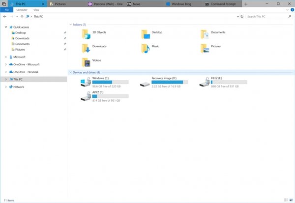 Windows 10 RS5新版17618发布:资源管理器支持多标签 Windows 10 RS5新版17618发布:资源管理器支持多标签_www.365-588.com